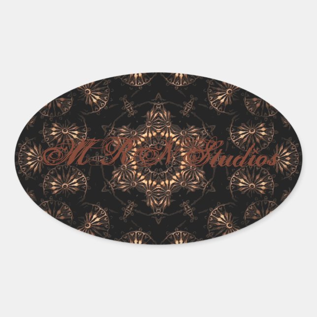 Sticker Ovale Mandala de l'âge de bronze (Devant)