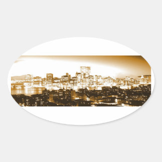 Sticker ovale Manhattan New York