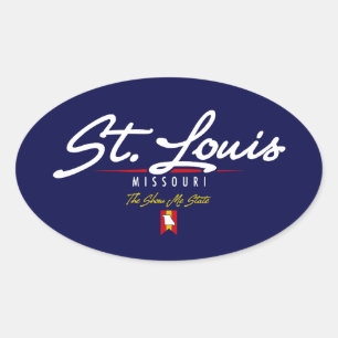 Sticker Ovale Manuscrit de St Louis