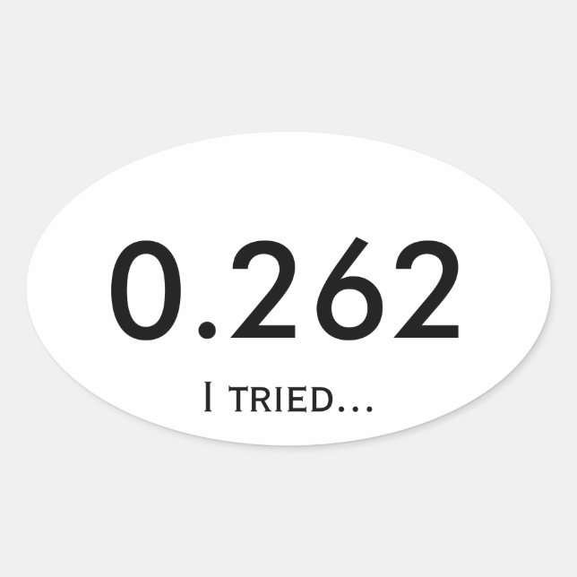 Sticker Ovale Marathon 0,262 (Devant)