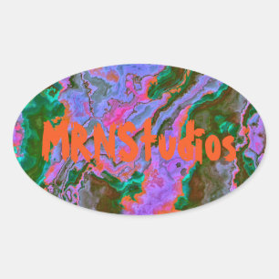 Sticker Ovale Marbre aigre