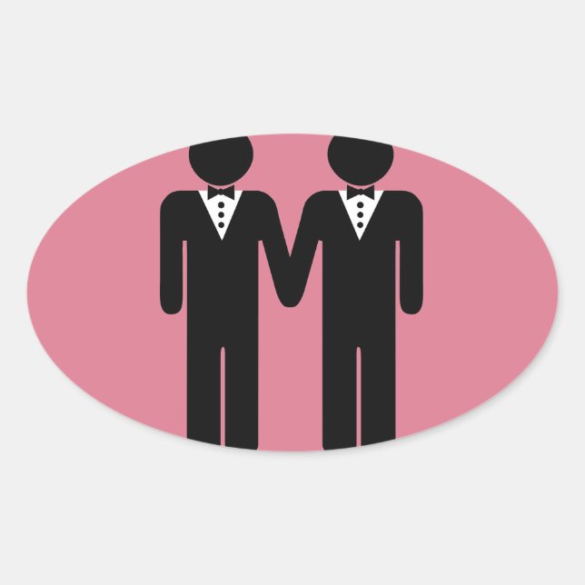 Sticker Ovale MARIAGE GAY TOPPER MEN -.png (Devant)