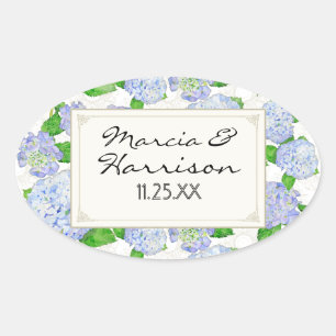 Sticker Ovale Mariages élégants formels floraux de dentelle