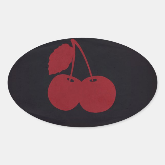 Sticker Ovale Marque Red Cherry (Devant)