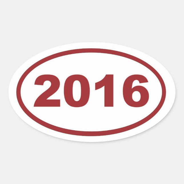 Sticker Ovale marron rouge 2016 (Devant)
