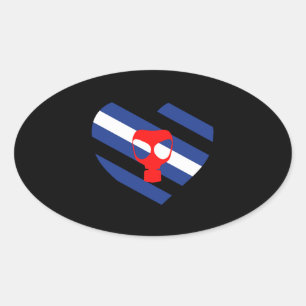 Sticker Ovale Masque Fierté