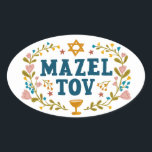 Sticker Ovale MAZEL TOV BAR BAT MITZVAH Coutume juive personnali<br><div class="desc">Texte dessiné à la main par moi pour vous. Idéal pour un bar ou bat mitzvah ou mariage juif ou autre événement. Pour plus de conceptions et de couleurs, consultez ma boutique ! Ou faites-le moi savoir si vous souhaitez quelque chose de personnalisé. Demandez si vous ne trouvez pas ce...</div>