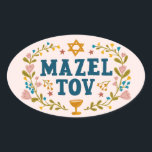 Sticker Ovale MAZEL TOV BAR BAT MITZVAH Personnalisable juif<br><div class="desc">Texte dessiné à la main par moi pour vous. Idéal pour un bar ou bat mitzvah ou un mariage juif ou un autre événement. Pour plus de conceptions et de couleurs, consultez ma boutique ! Ou faites-le moi savoir si vous souhaitez quelque chose de personnalisé. Demandez si vous ne trouvez...</div>
