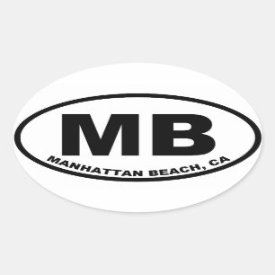 Sticker Ovale MB Manhattan Beach