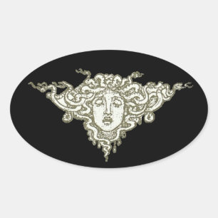 Sticker Ovale Medusa par Walter Crane