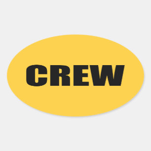 Sticker Ovale Membre d'équipage - Personnel de l'équipe d'événem