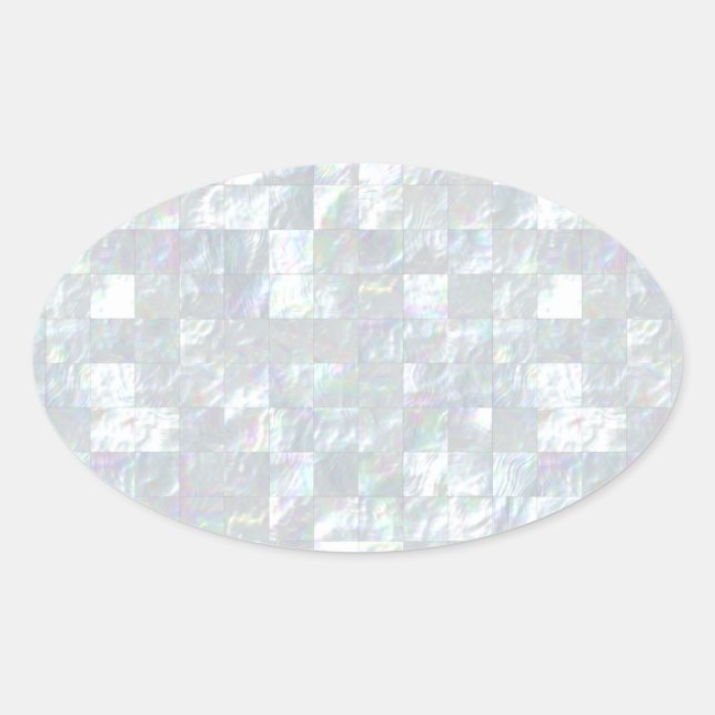 Sticker Ovale Mère De Pearl Mosaic (Devant)