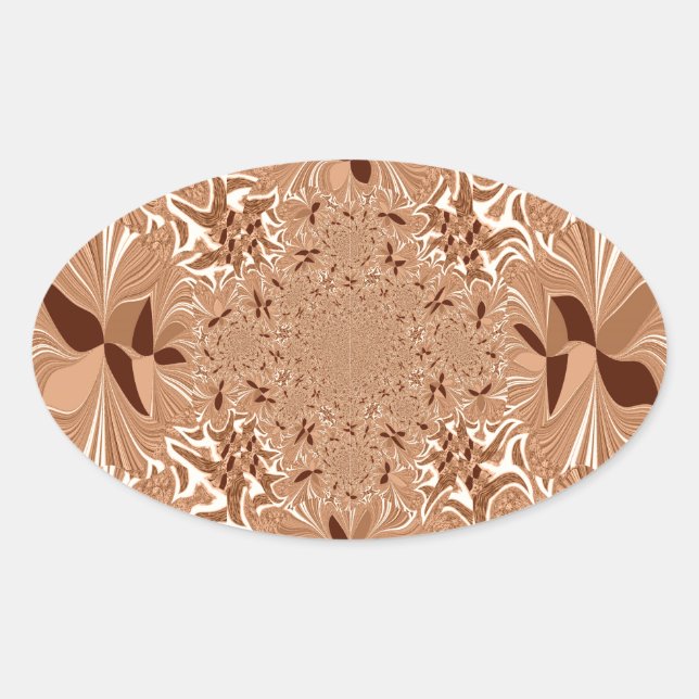 Sticker Ovale Mes couleurs de café du matin (Devant)