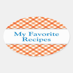 Sticker Ovale Mes recettes favorites