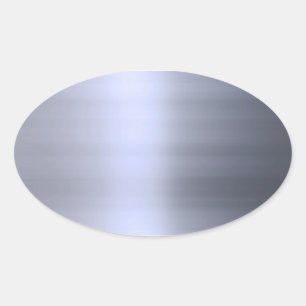 Sticker Ovale Métal argenté brossé texturé