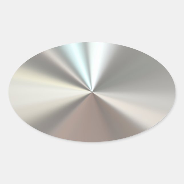 Sticker Ovale Metal d'artistic silver (Devant)