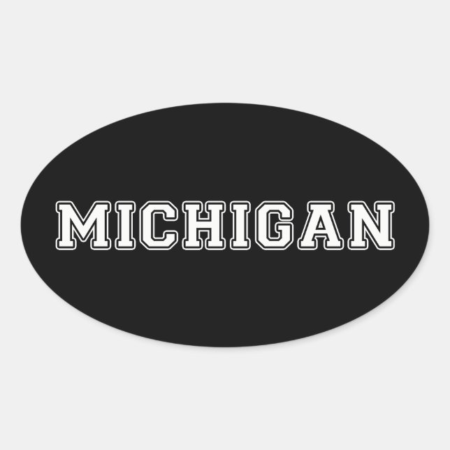 Sticker Ovale Michigan (Devant)