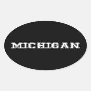 Sticker Ovale Michigan