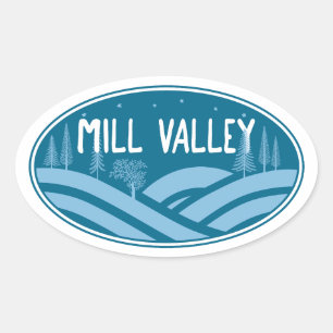 Sticker Ovale Mill Valley California Outdoor