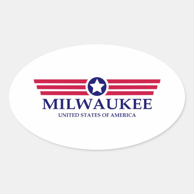 Sticker Ovale Milwaukee Pride (Devant)