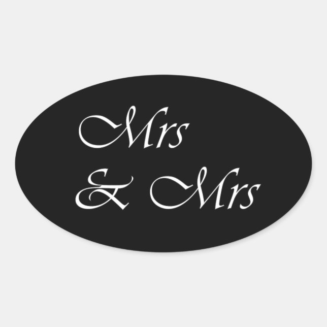Sticker Ovale Mme et Mme (Devant)