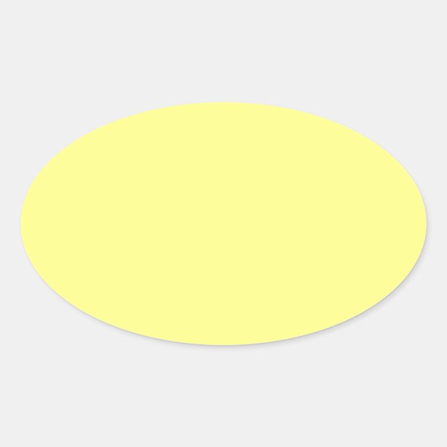 Sticker Ovale Modèle blanc Arrière - plan jaune (Devant)