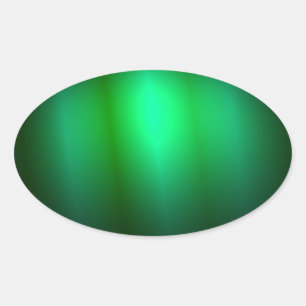 Sticker Ovale Modèle blanc couleur verte personnalisée tendance