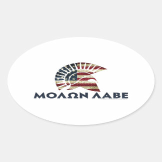 Sticker Ovale Molon Labe !