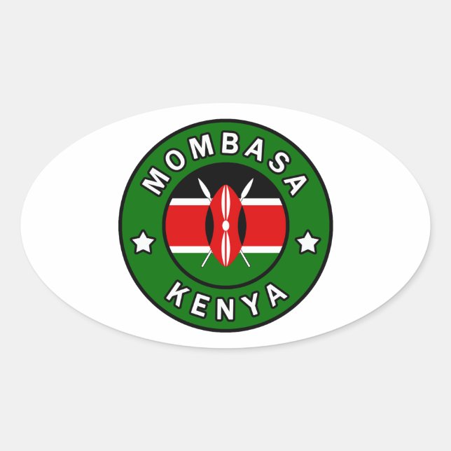 Sticker Ovale Mombasa Kenya (Devant)