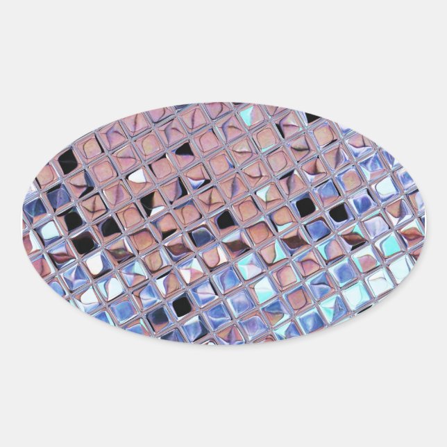 Sticker Ovale Monde Disco Ball Mirco super (Devant)