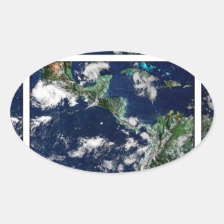 Sticker Ovale Monde ouvert