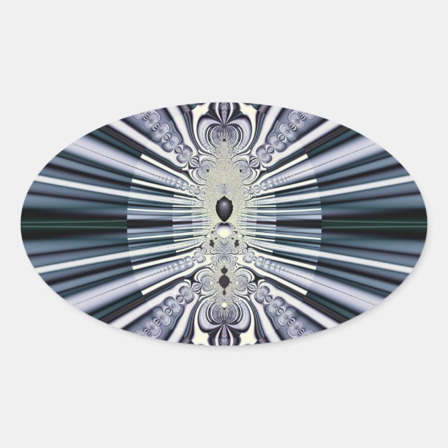 Sticker Ovale Monde Violet (Devant)