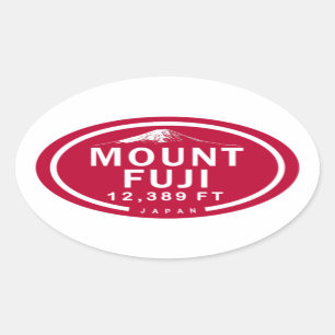 Sticker Ovale Mont Fuji 3389 FT Japon