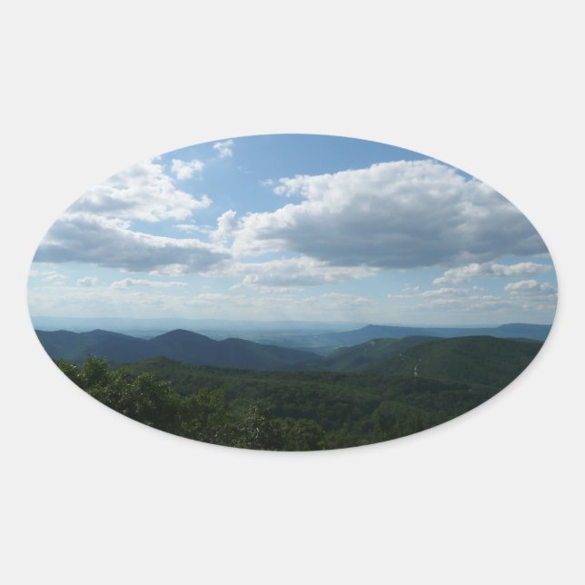 Sticker Ovale Montagnes Appalaches II Shenandoah (Devant)