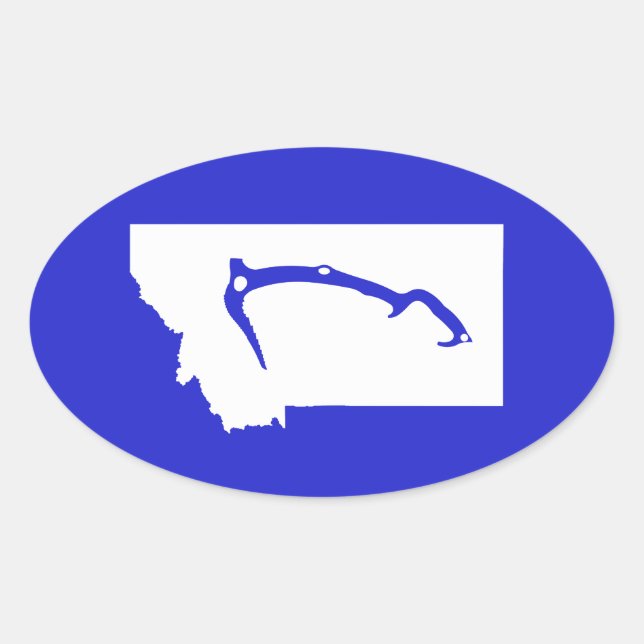 Sticker Ovale Montée de glace Montana (Devant)