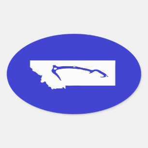 Sticker Ovale Montée de glace Montana