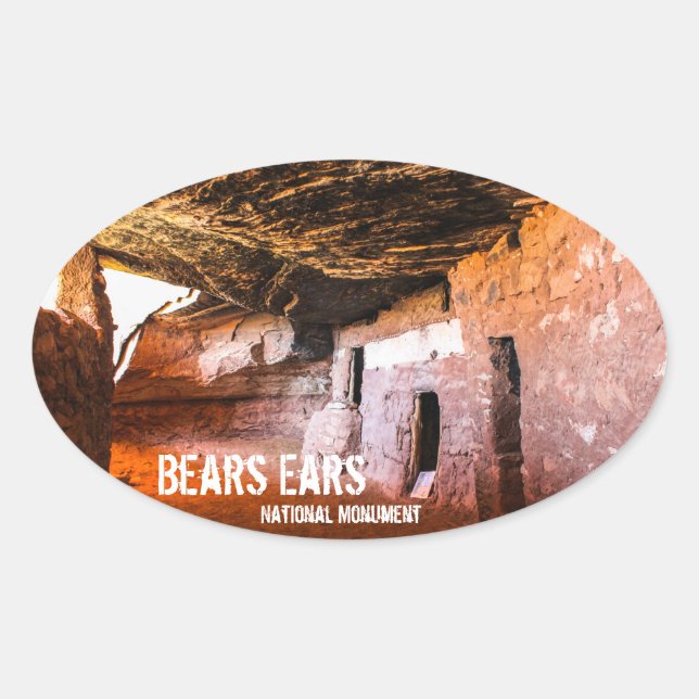 Sticker Ovale Monument national de Bears Ears (Devant)