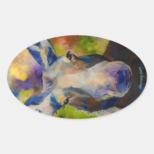 Sticker Ovale Moosey Moose (Devant)