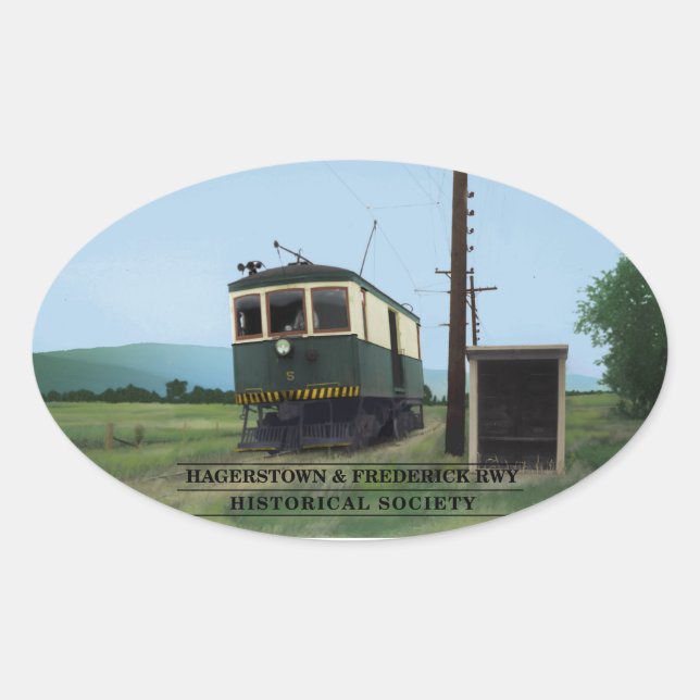 Sticker Ovale Moteur de transport ferroviaire H&F #5 (Devant)
