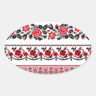Sticker Ovale MOTIF d'origine britannique