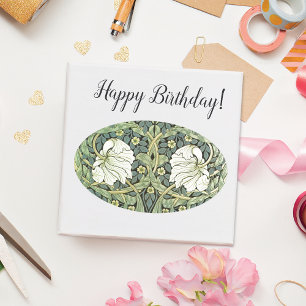 Sticker Ovale Motif Pimpernel William Morris