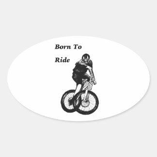 Sticker Ovale Mountain Biker MTB CYCLIST CYCLIST Cyclo cross