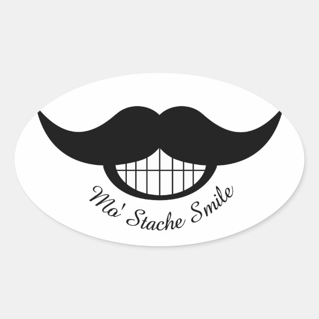 Sticker Ovale Moustache (Devant)