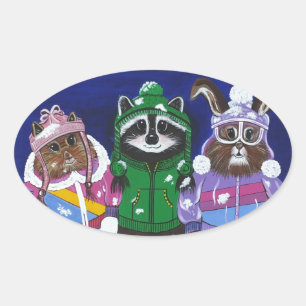 Sticker Ovale Mt. Bachelor Brats