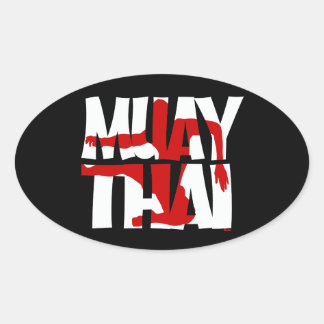 Sticker Ovale Muay Thai