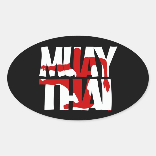 Sticker Ovale Muay Thai (Devant)