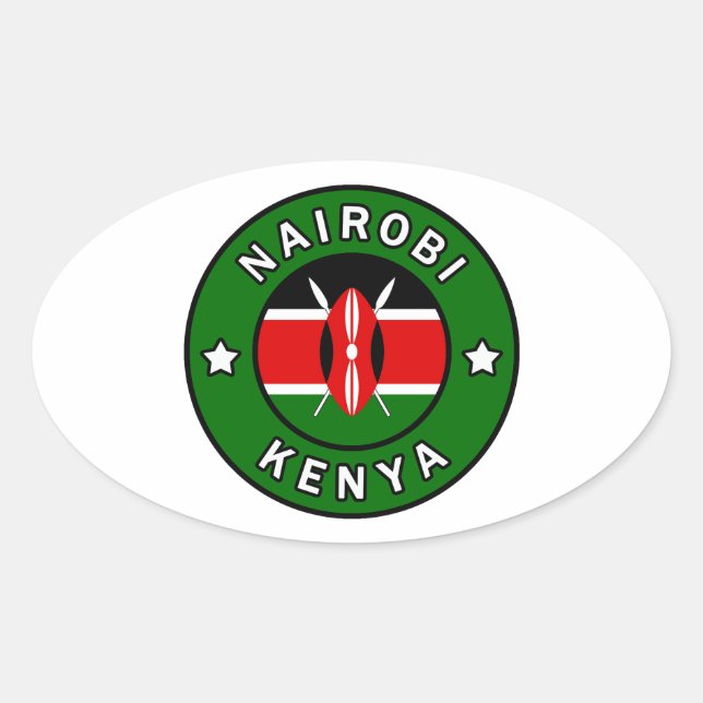 Sticker Ovale Nairobi Kenya (Devant)