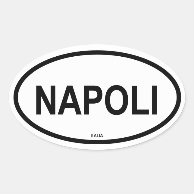 STICKER OVALE NAPOLI (Devant)