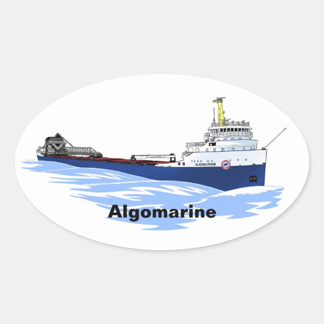 Sticker Ovale Navire des Grands Lacs Algomarine (Devant)
