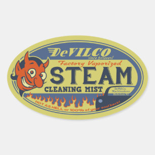 Sticker Ovale Nettoyeur à vapeur DeVilco